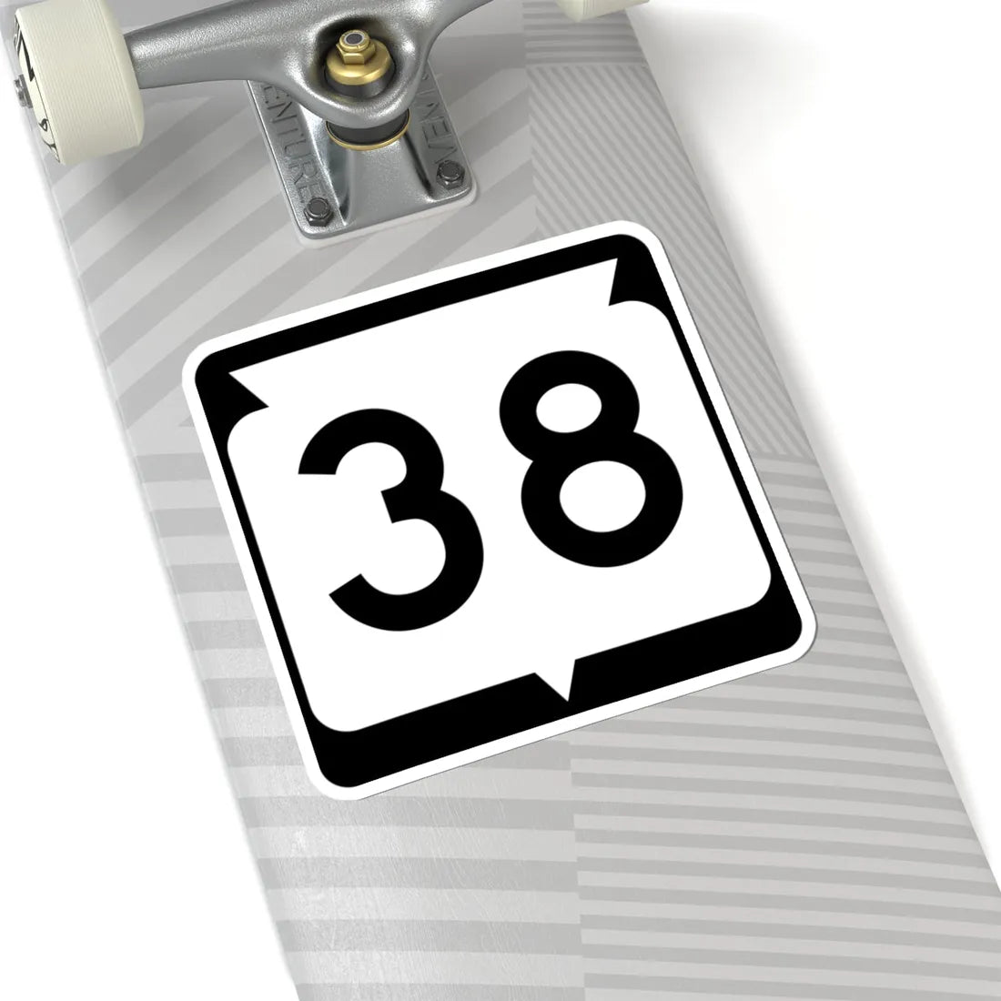 WIS 38 (Wisconsin) (Road Sign) STICKER Vinyl Kiss-Cut Decal - The Sticker Space