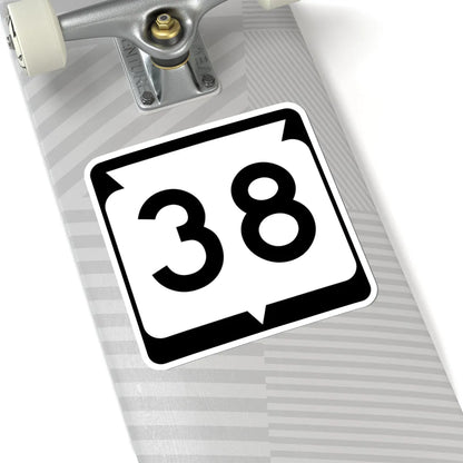 WIS 38 (Wisconsin) (Road Sign) STICKER Vinyl Kiss-Cut Decal - The Sticker Space