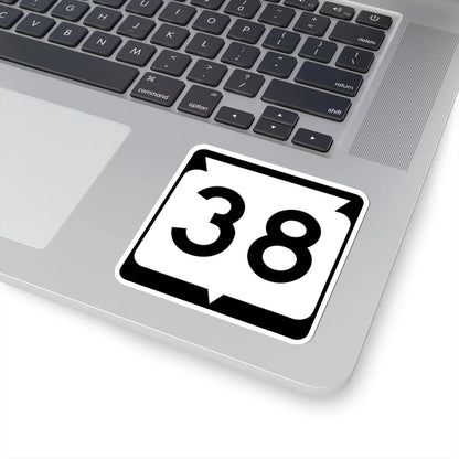 WIS 38 (Wisconsin) (Road Sign) STICKER Vinyl Kiss-Cut Decal - The Sticker Space