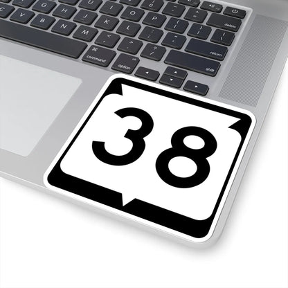 WIS 38 (Wisconsin) (Road Sign) STICKER Vinyl Kiss-Cut Decal - The Sticker Space