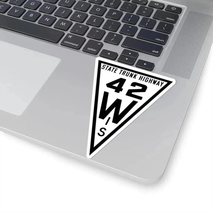WIS 42 1919 (Wisconsin) (Road Sign) STICKER Vinyl Kiss-Cut Decal - The Sticker Space