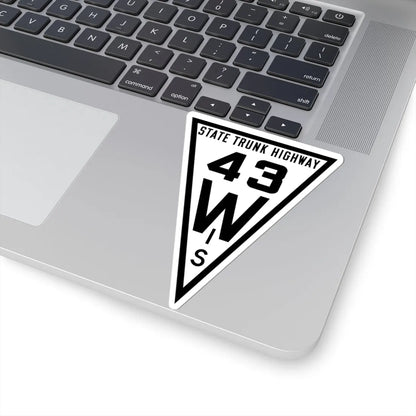 WIS 43 1919 (Wisconsin) (Road Sign) STICKER Vinyl Kiss-Cut Decal - The Sticker Space