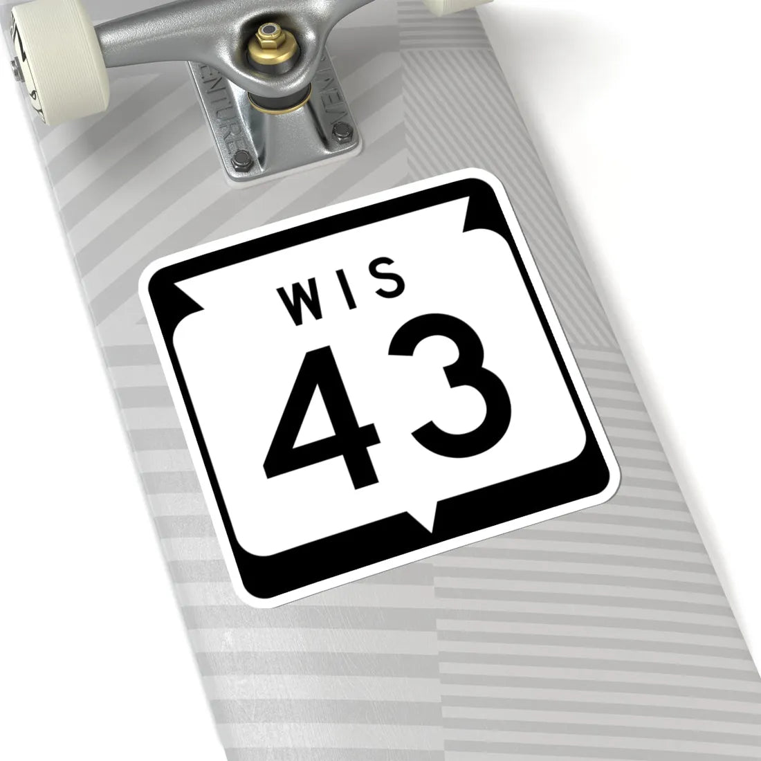 WIS 43 1970 (Wisconsin) (Road Sign) STICKER Vinyl Kiss-Cut Decal - The Sticker Space