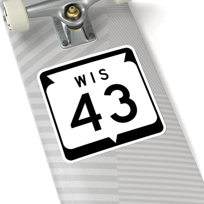 WIS 43 1970 (Wisconsin) (Road Sign) STICKER Vinyl Kiss-Cut Decal - The Sticker Space
