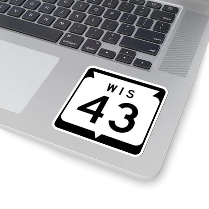 WIS 43 1970 (Wisconsin) (Road Sign) STICKER Vinyl Kiss-Cut Decal - The Sticker Space