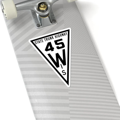 WIS 45 1919 (Wisconsin) (Road Sign) STICKER Vinyl Kiss-Cut Decal - The Sticker Space