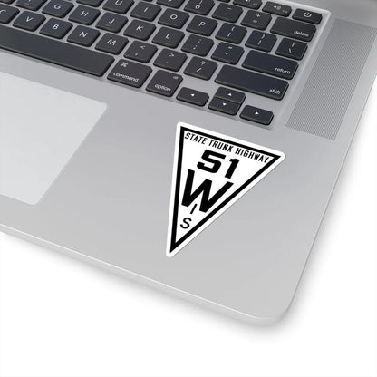 WIS 51 1919 (Wisconsin) (Road Sign) STICKER Vinyl Kiss-Cut Decal - The Sticker Space