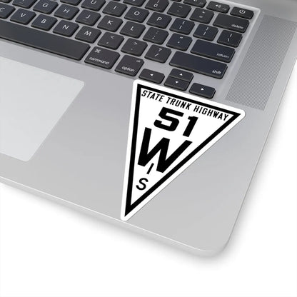 WIS 51 1919 (Wisconsin) (Road Sign) STICKER Vinyl Kiss-Cut Decal - The Sticker Space
