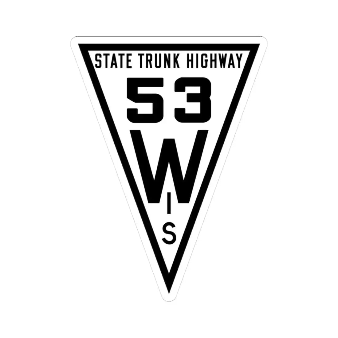 WIS 53 1919 (Wisconsin) (Road Sign) STICKER Vinyl Kiss-Cut Decal - The Sticker Space