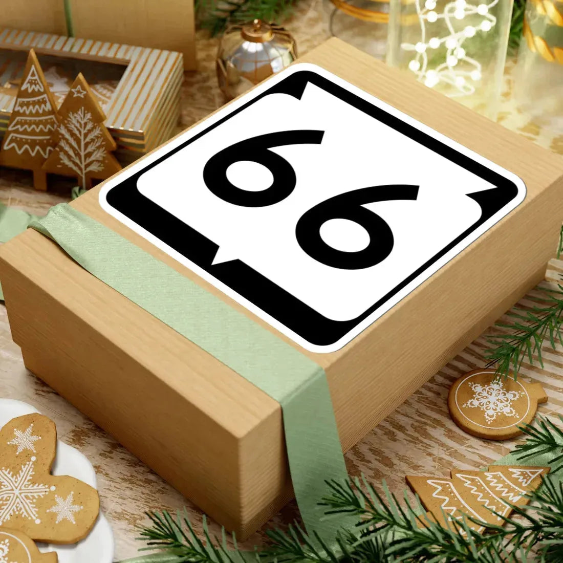 WIS 66 (Wisconsin) (Road Sign) STICKER Vinyl Kiss-Cut Decal - The Sticker Space