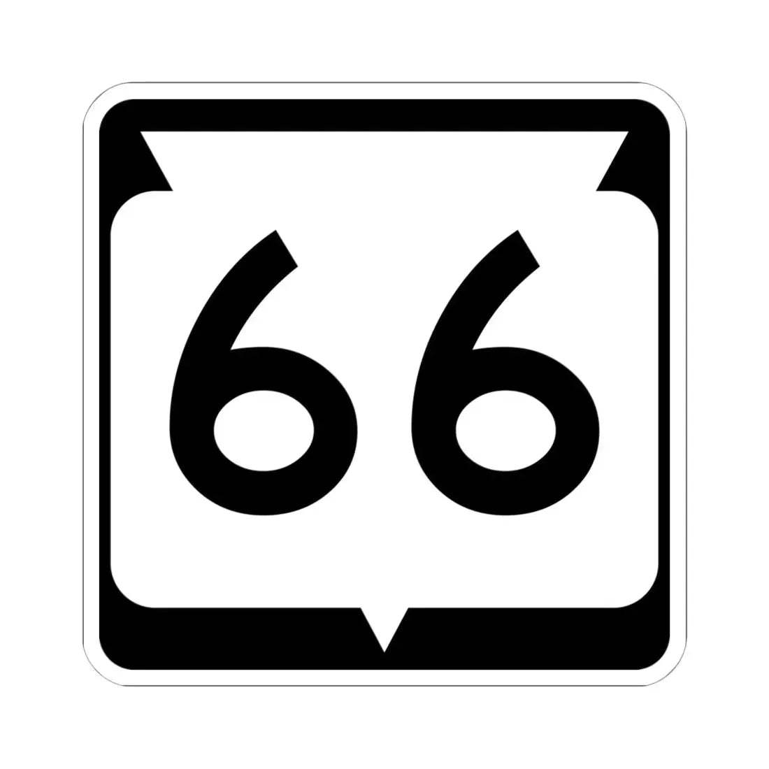 WIS 66 (Wisconsin) (Road Sign) STICKER Vinyl Kiss-Cut Decal - The Sticker Space