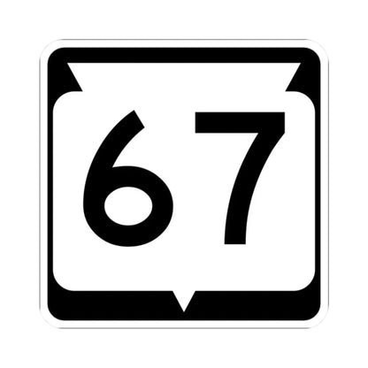 WIS 67 (Wisconsin) (Road Sign) STICKER Vinyl Kiss-Cut Decal 2 Inch White - The Sticker Space
