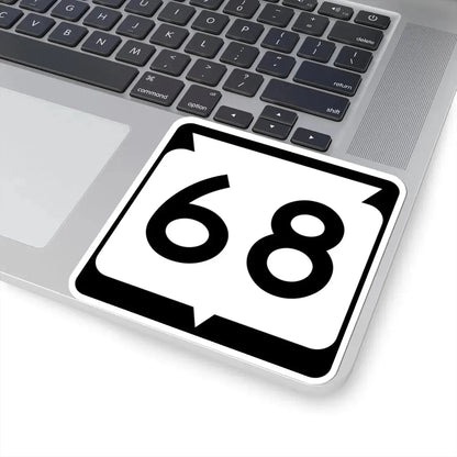WIS 68 (Wisconsin) (Road Sign) STICKER Vinyl Kiss-Cut Decal - The Sticker Space