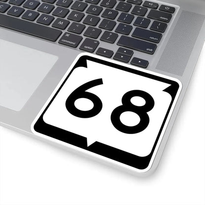 WIS 68 (Wisconsin) (Road Sign) STICKER Vinyl Kiss-Cut Decal - The Sticker Space