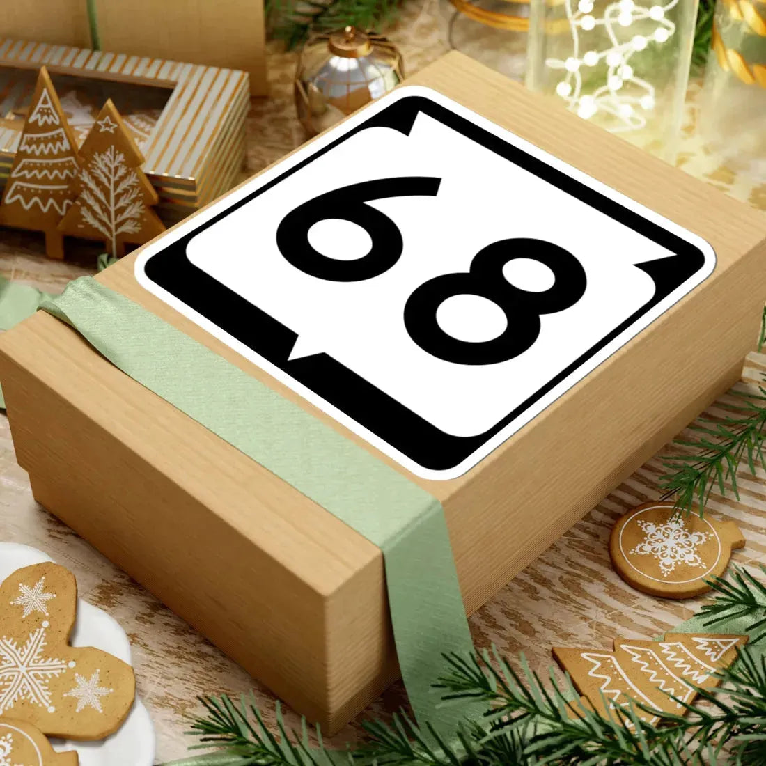 WIS 68 (Wisconsin) (Road Sign) STICKER Vinyl Kiss-Cut Decal - The Sticker Space