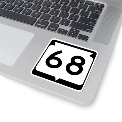 WIS 68 (Wisconsin) (Road Sign) STICKER Vinyl Kiss-Cut Decal - The Sticker Space