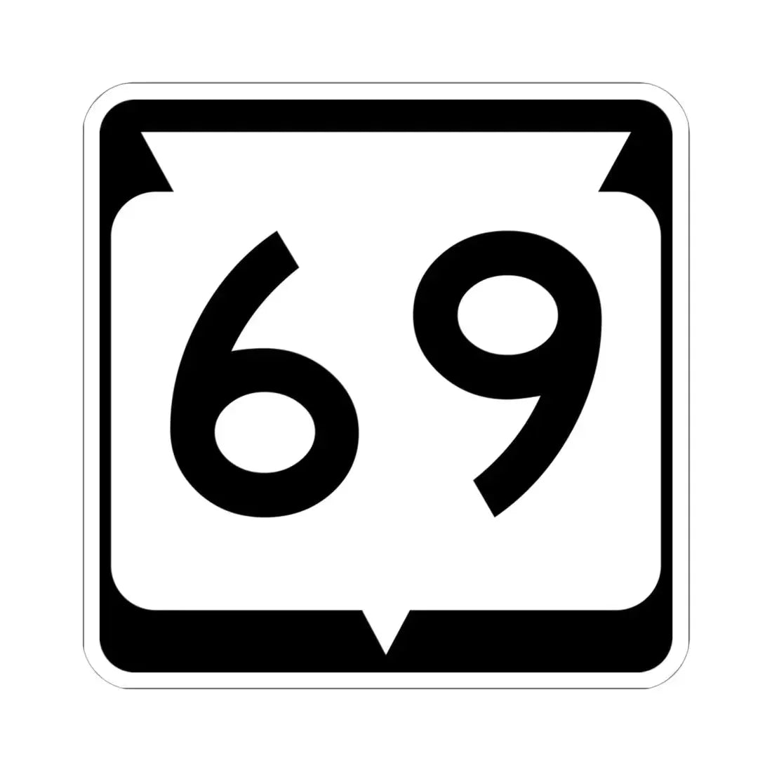 WIS 69 (Wisconsin) (Road Sign) STICKER Vinyl Kiss-Cut Decal - The Sticker Space