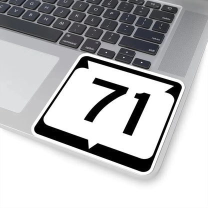 WIS 71 (Wisconsin) (Road Sign) STICKER Vinyl Kiss-Cut Decal - The Sticker Space