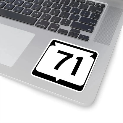 WIS 71 (Wisconsin) (Road Sign) STICKER Vinyl Kiss-Cut Decal - The Sticker Space