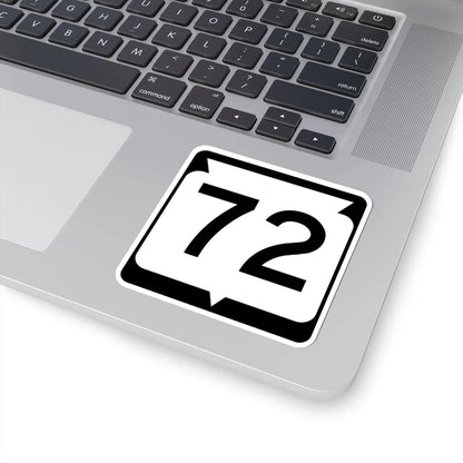 WIS 72 (Wisconsin) (Road Sign) STICKER Vinyl Kiss-Cut Decal - The Sticker Space