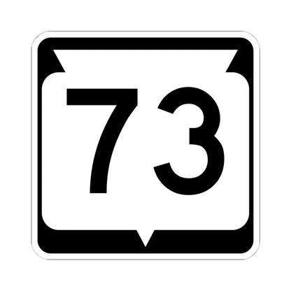 WIS 73 (Wisconsin) (Road Sign) STICKER Vinyl Kiss-Cut Decal 6 Inch White - The Sticker Space