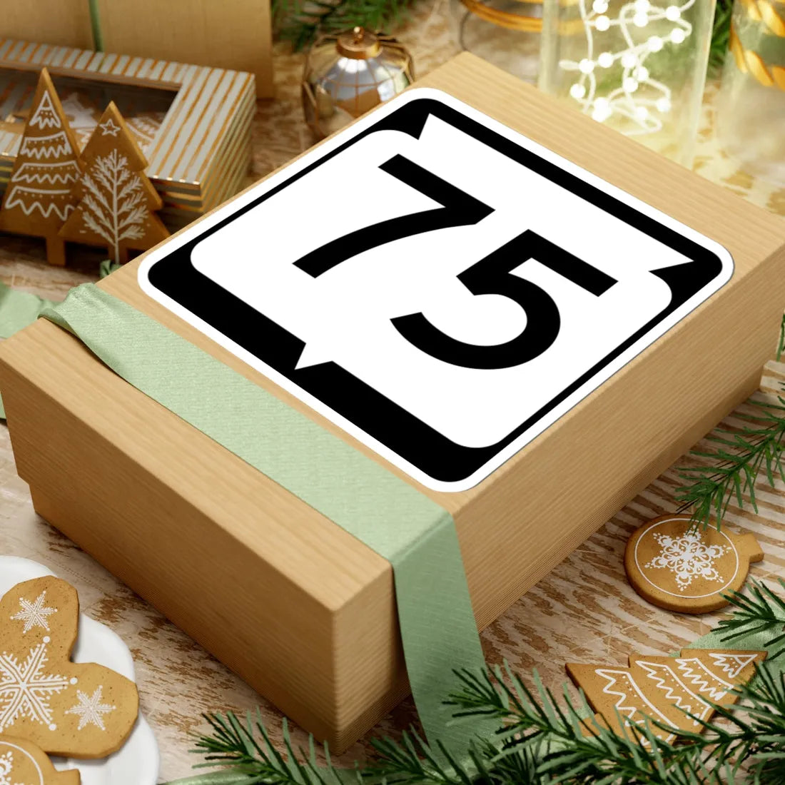 WIS 75 (Wisconsin) (Road Sign) STICKER Vinyl Kiss-Cut Decal - The Sticker Space