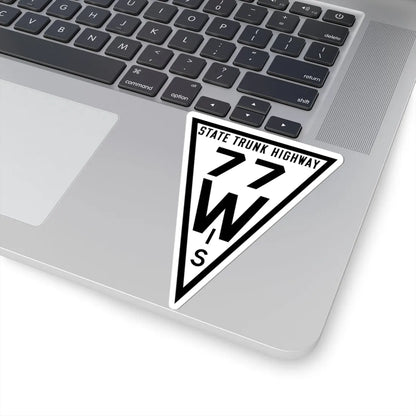 WIS 77 1919 (Wisconsin) (Road Sign) STICKER Vinyl Kiss-Cut Decal - The Sticker Space