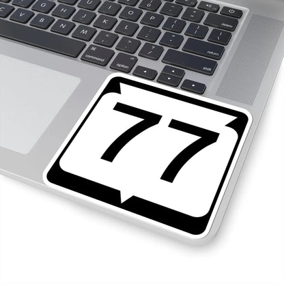 WIS 77 (Wisconsin) (Road Sign) STICKER Vinyl Kiss-Cut Decal - The Sticker Space