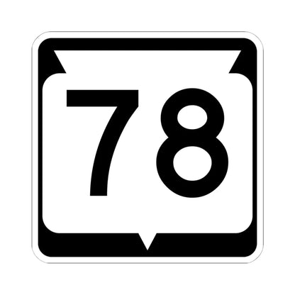 WIS 78 (Wisconsin) (Road Sign) STICKER Vinyl Kiss-Cut Decal 6 Inch White - The Sticker Space
