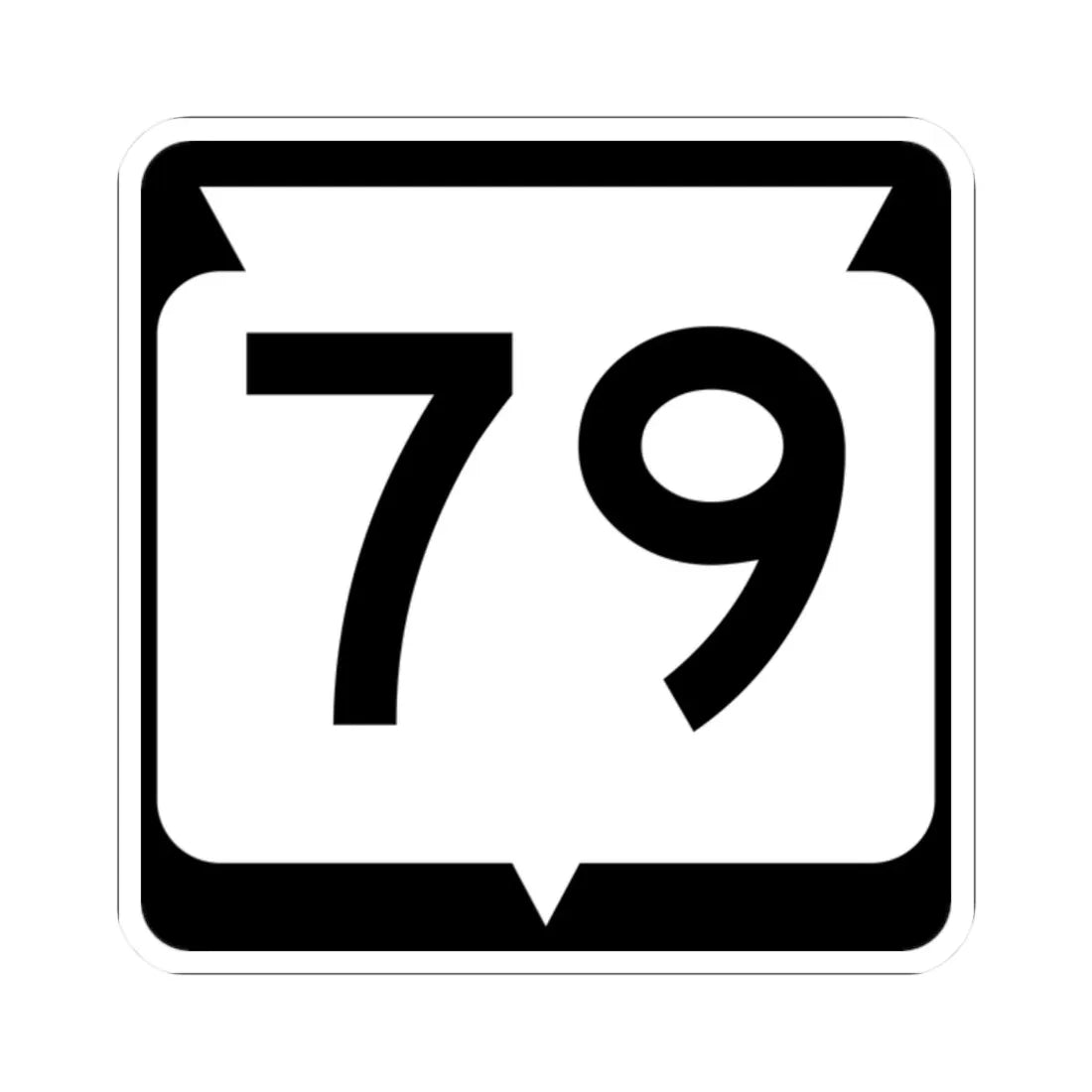WIS 79 (Wisconsin) (Road Sign) STICKER Vinyl Kiss-Cut Decal 2 Inch White - The Sticker Space