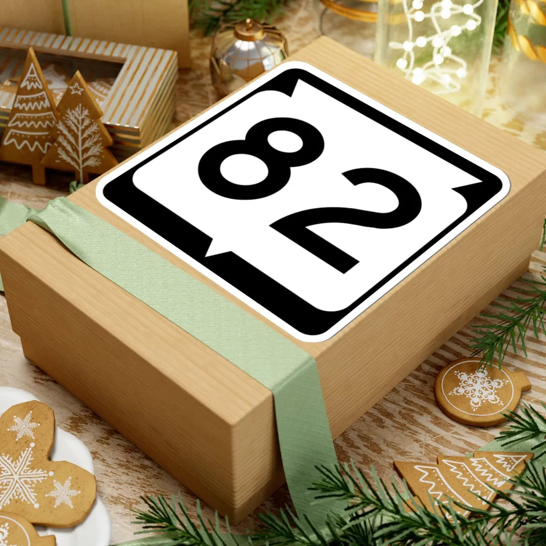 WIS 82 (Wisconsin) (Road Sign) STICKER Vinyl Kiss-Cut Decal - The Sticker Space