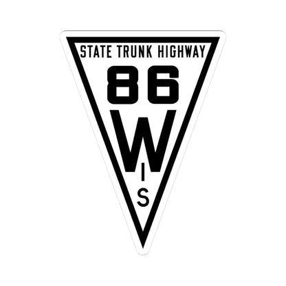 WIS 86 1919 (Wisconsin) (Road Sign) STICKER Vinyl Kiss-Cut Decal 3 Inch White - The Sticker Space