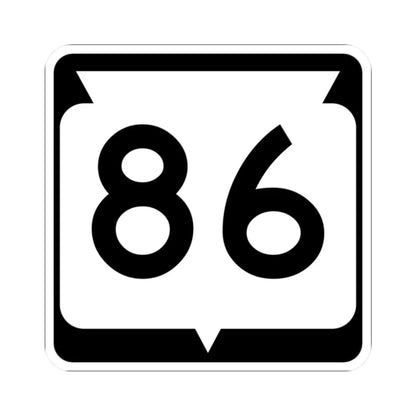 WIS 86 (Wisconsin) (Road Sign) STICKER Vinyl Kiss-Cut Decal 2 Inch White - The Sticker Space