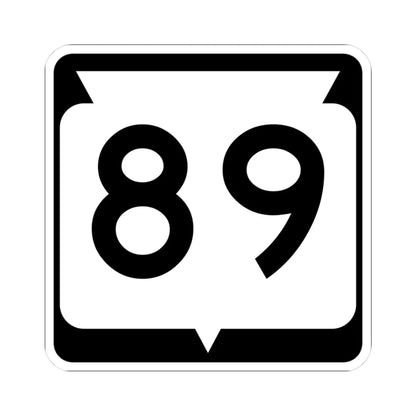 WIS 89 (Wisconsin) (Road Sign) STICKER Vinyl Kiss-Cut Decal 3 Inch White - The Sticker Space
