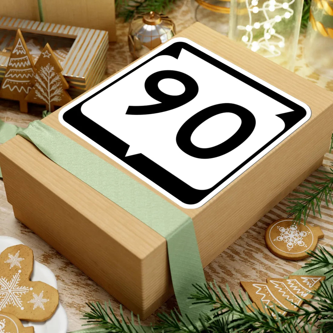 WIS 90 (Wisconsin) (Road Sign) STICKER Vinyl Kiss-Cut Decal - The Sticker Space