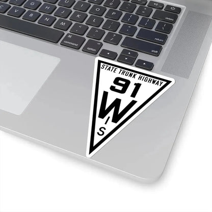 WIS 91 1919 (Wisconsin) (Road Sign) STICKER Vinyl Kiss-Cut Decal - The Sticker Space