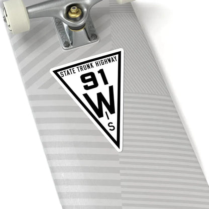 WIS 91 1919 (Wisconsin) (Road Sign) STICKER Vinyl Kiss-Cut Decal - The Sticker Space