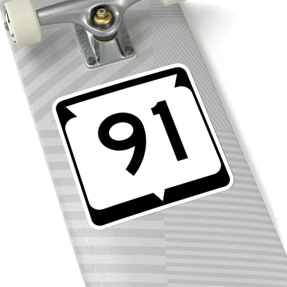 WIS 91 (Wisconsin) (Road Sign) STICKER Vinyl Kiss-Cut Decal - The Sticker Space