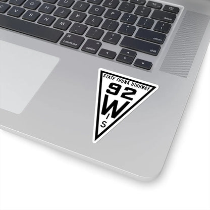 WIS 92 1919 (Wisconsin) (Road Sign) STICKER Vinyl Kiss-Cut Decal - The Sticker Space