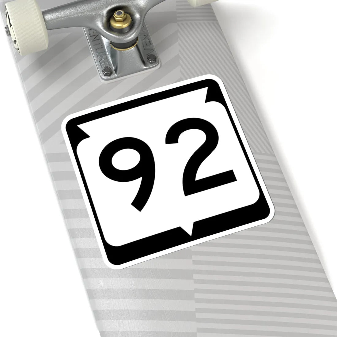 WIS 92 (Wisconsin) (Road Sign) STICKER Vinyl Kiss-Cut Decal - The Sticker Space