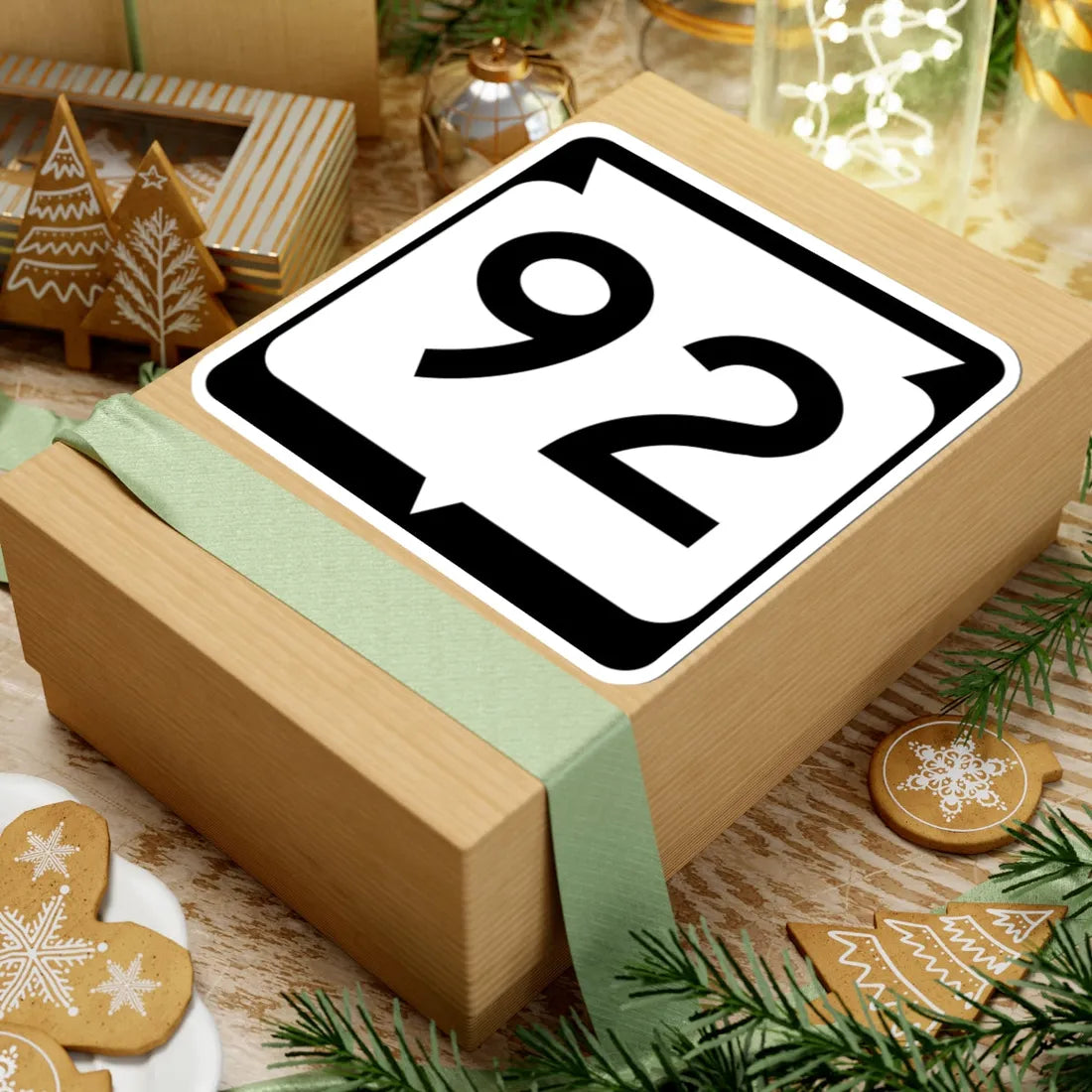 WIS 92 (Wisconsin) (Road Sign) STICKER Vinyl Kiss-Cut Decal - The Sticker Space