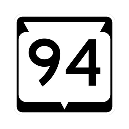 WIS 94 (Wisconsin) (Road Sign) STICKER Vinyl Kiss-Cut Decal 3 Inch White - The Sticker Space