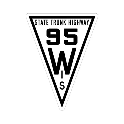 WIS 95 1919 (Wisconsin) (Road Sign) STICKER Vinyl Kiss-Cut Decal 6 Inch White - The Sticker Space