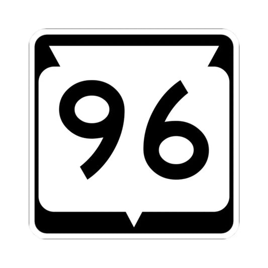 WIS 96 (Wisconsin) (Road Sign) STICKER Vinyl Kiss-Cut Decal 2 Inch White - The Sticker Space