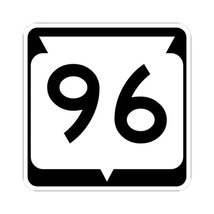 WIS 96 (Wisconsin) (Road Sign) STICKER Vinyl Kiss-Cut Decal 3 Inch White - The Sticker Space