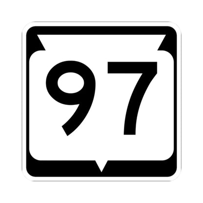 WIS 97 (Wisconsin) (Road Sign) STICKER Vinyl Kiss-Cut Decal 2 Inch White - The Sticker Space