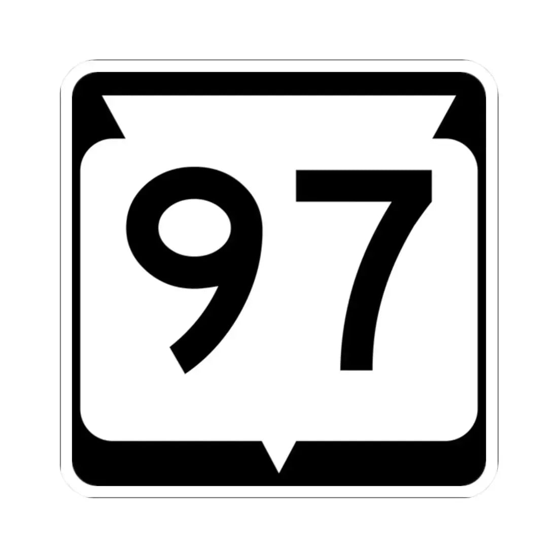 WIS 97 (Wisconsin) (Road Sign) STICKER Vinyl Kiss-Cut Decal - The Sticker Space