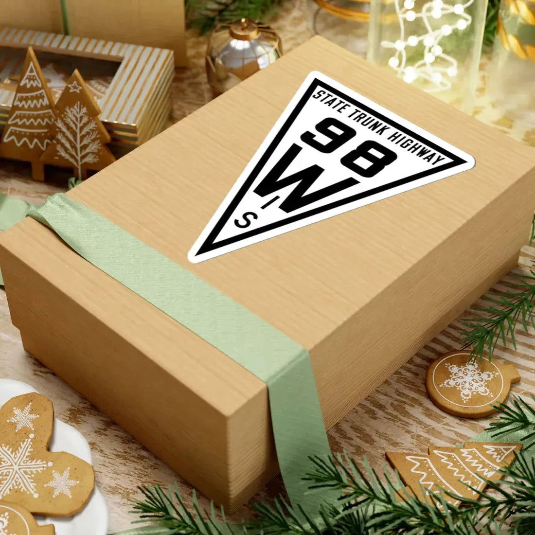 WIS 98 1919 (Wisconsin) (Road Sign) STICKER Vinyl Kiss-Cut Decal - The Sticker Space