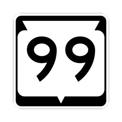 WIS 99 (Wisconsin) (Road Sign) STICKER Vinyl Kiss-Cut Decal 3 Inch White - The Sticker Space