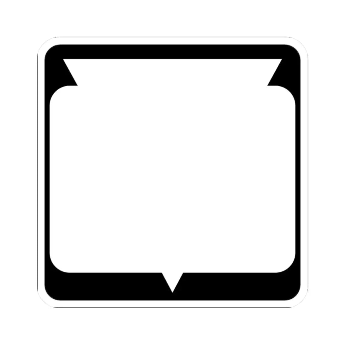 WIS blank (Wisconsin) (Road Sign) STICKER Vinyl Kiss-Cut Decal 2 Inch White - The Sticker Space